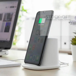 Carregador Sem Fios 5 em 1 com Suporte, Organizador e Candeeiro LED USB ⚡📱✨ Protech