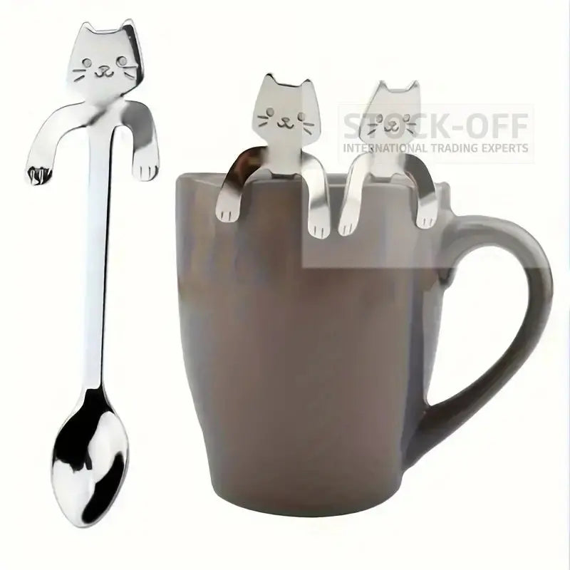 Colher de Chá Gato – Um Toque de Charme para o Seu Café ou Chá ☕🐱 Stock OFF
