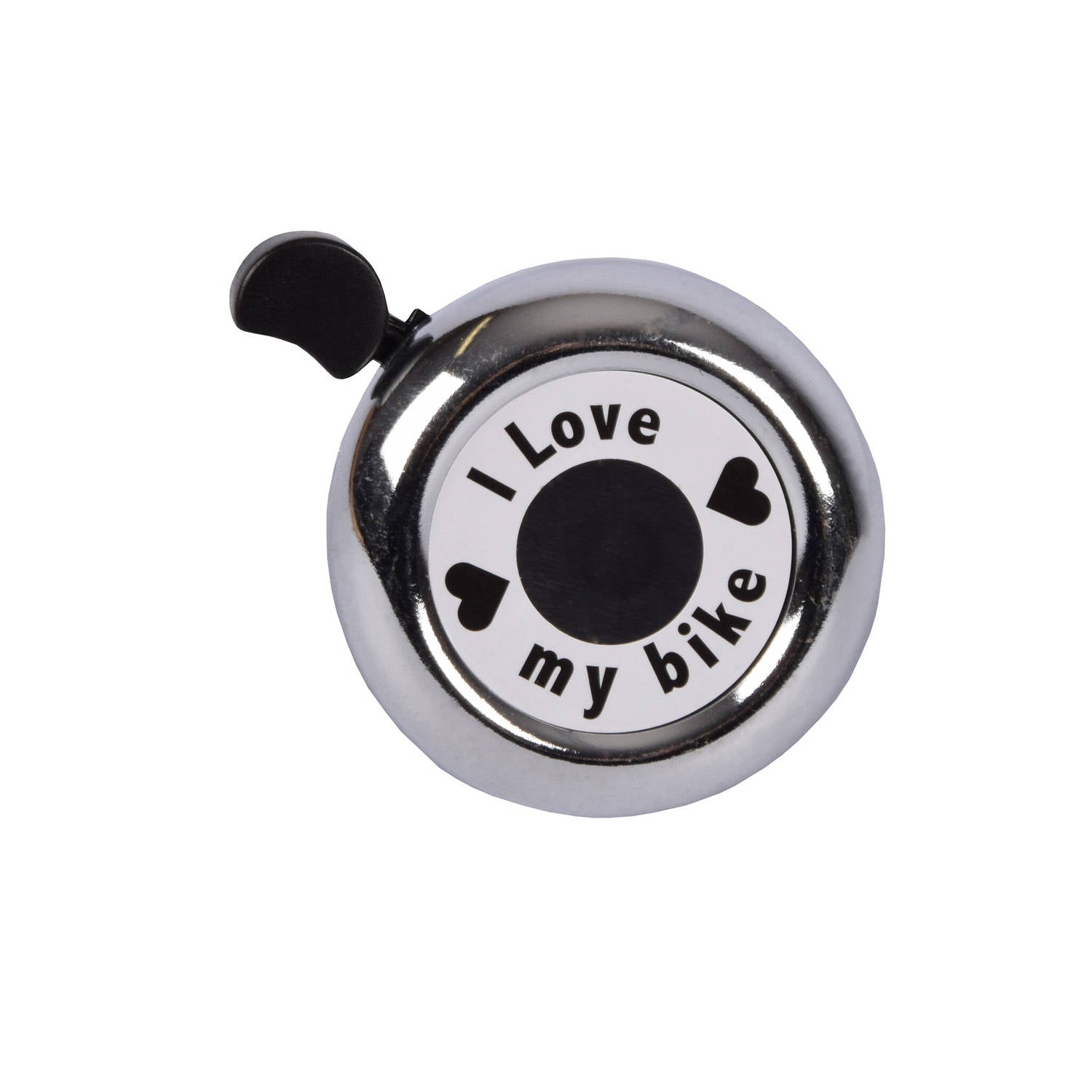 🚴 Sino de Bicicleta "I Love My Bike" – Segurança com Estilo