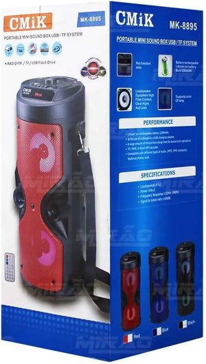 🔊 Coluna Bluetooth com Microfone – Som Potente, Portabilidade e Estilo Protech