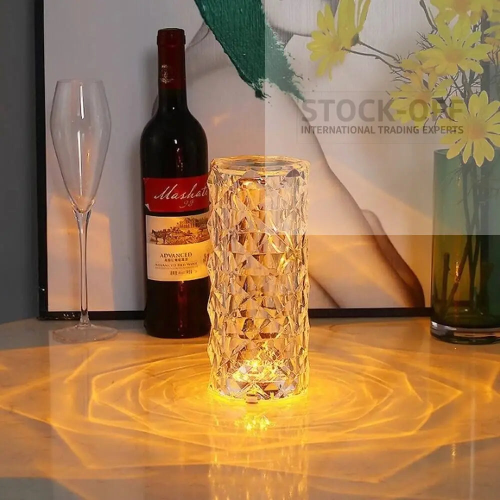 ✨ Candeeiro de Mesa de Cristal – Iluminação Romântica e Elegante Stock