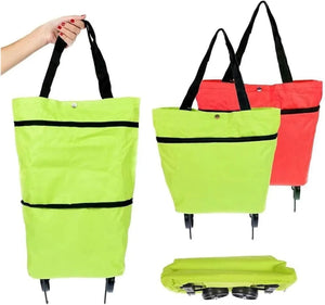 🛒 Bolsa de Compras c/ Rodas Dobrável – A Solução Ideal para as Suas Compras! Stock OFF