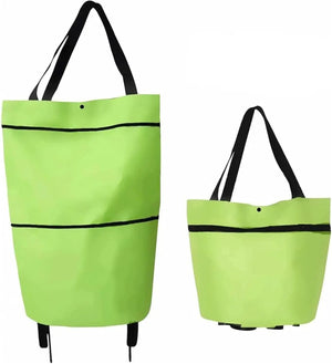 🛒 Bolsa de Compras c/ Rodas Dobrável – A Solução Ideal para as Suas Compras! Stock OFF