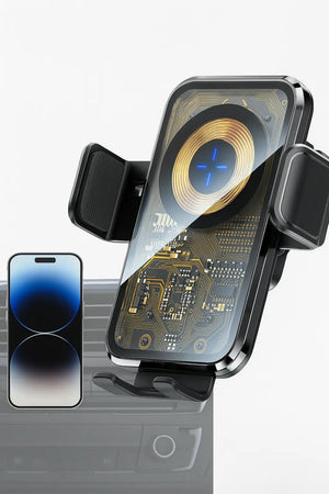 🚗 Carregador Wireless para Carro “Cyber Punk” – Potência, Estilo e Tecnologia em Movimento Protech