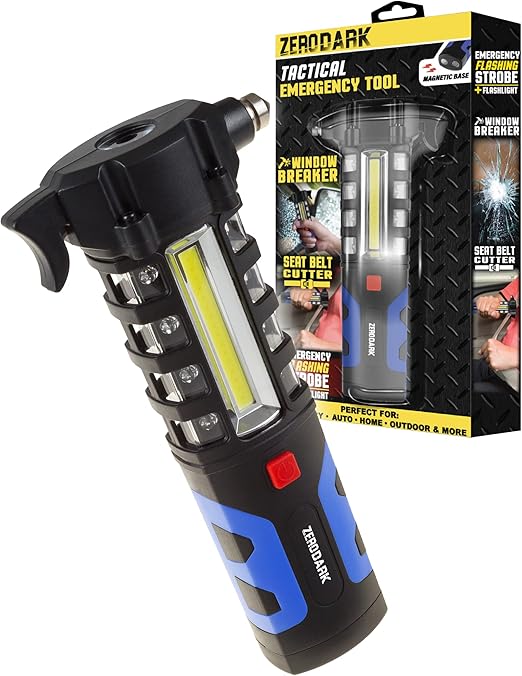 Linterna LED 5 en 1 con martillo de seguridad para automóvil