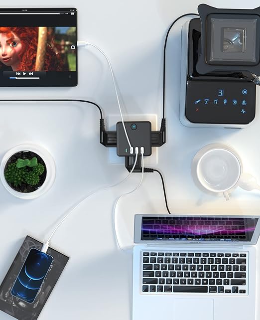 Cubo 7-em-1 – Múltiplas Funcionalidades para Conectividade e Proteção 🔌✨