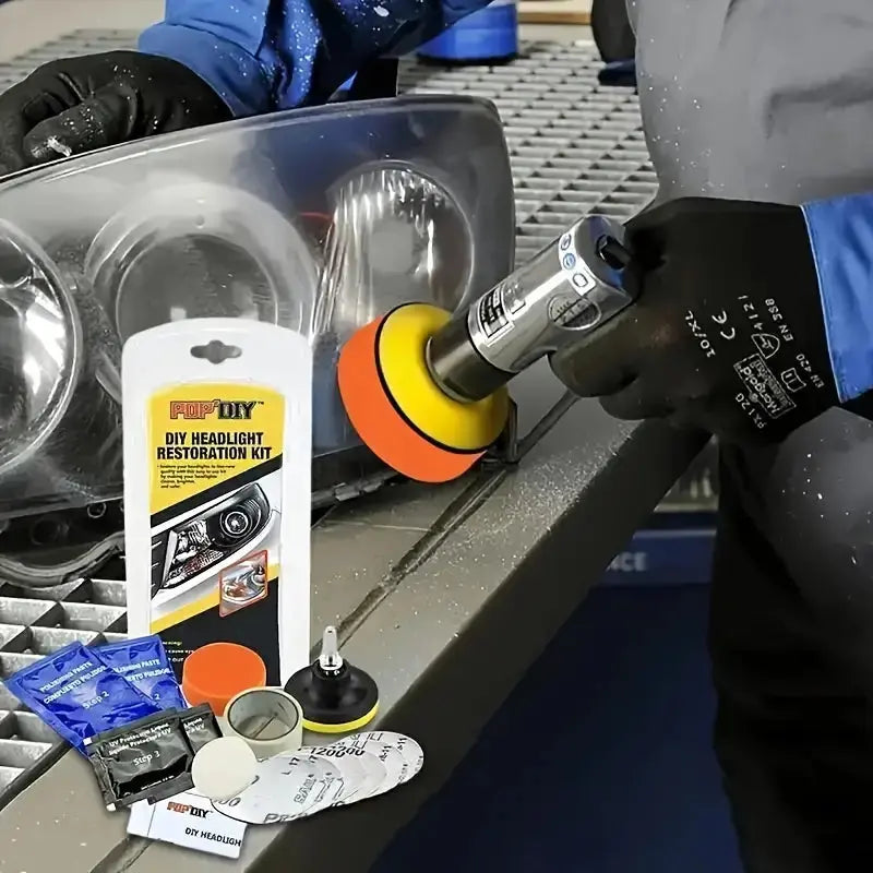 Kit de Reparação de Faróis – Restaure a Clareza & Brilho dos Seus Faróis! 🚗✨ Stock OFF