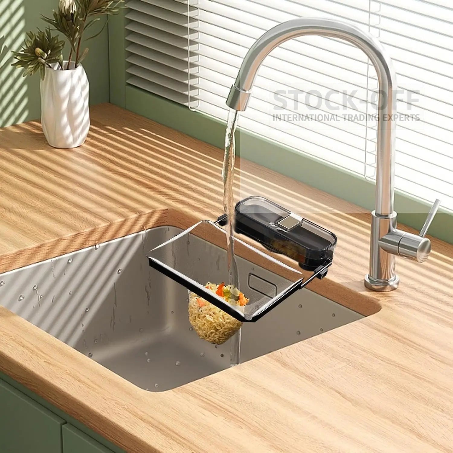 🔥 SUPER DEAL — Suporte de Lixo de Bancada de Cozinha + 50 Filtros | Prático & Higiénico 🗑️ Stock