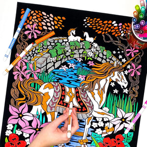 Posters de Colorir em Veludo - Conjunto de 4 Unidades para Todas as Idades 6cc12a-b8