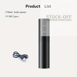 🔥 SUPER DEALS - Saca Rolhas Elétrico com Bateria Incorporada e Carregamento USB | Praticidade, Estilo e Tecnologia para Abrir Garrafas Stock