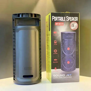 🔊 Coluna Portátil Sound Jet – Som Potente, Versatilidade e Iluminação LED RGB Protech