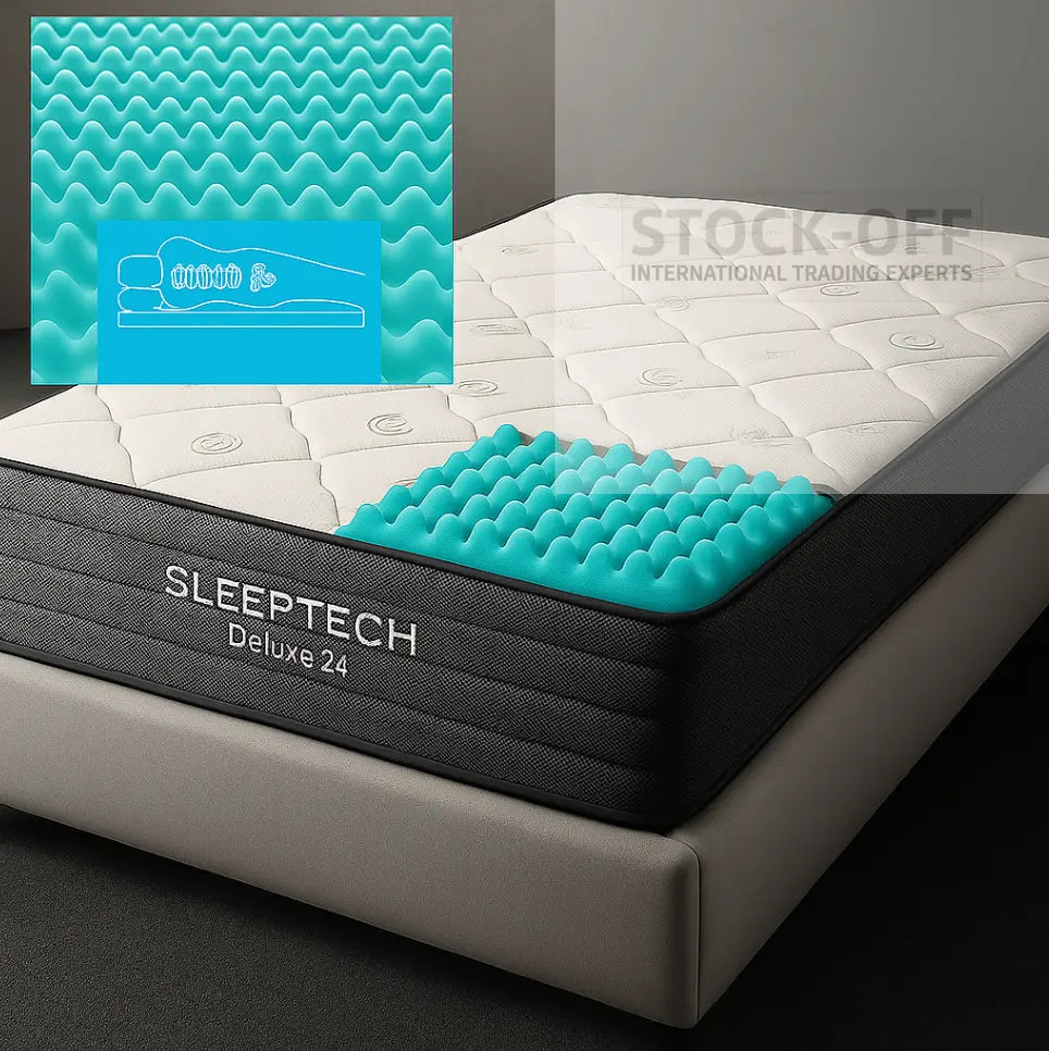 🛏️ SleepTech Deluxe 24 – Engenharia Portuguesa do Sono, 24cm Colchões Stock Off