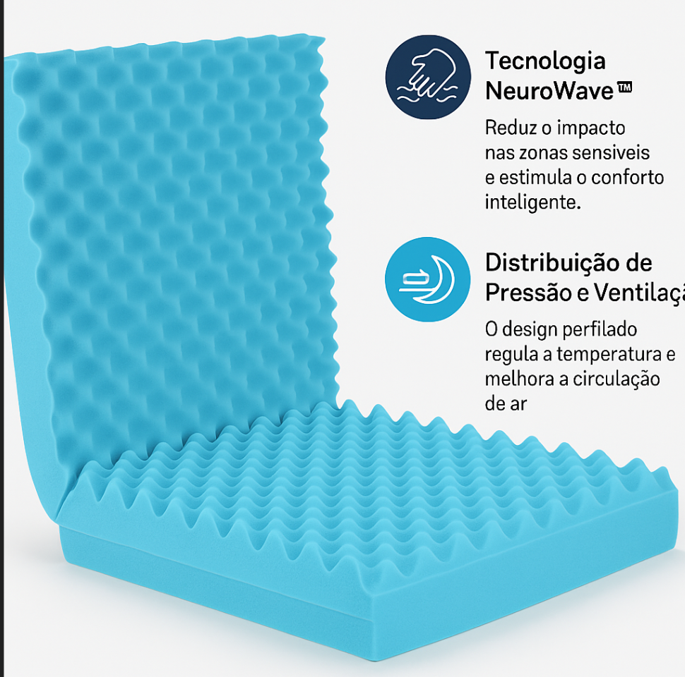 Almofada de Assento e Costas Confort Tech Pro