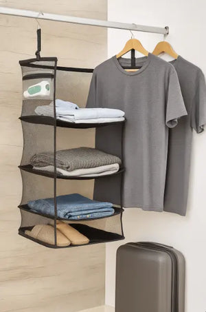 🧳 Estante Dobrável Organizadora Portátil (4 Prateleiras) – Organização e Praticidade Stock OFF