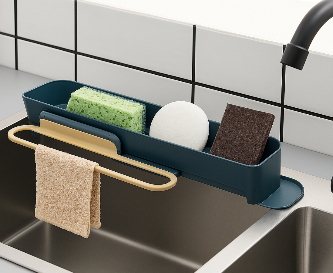 FlexiStand – Soporte Extensible para Mostrador de Cocina