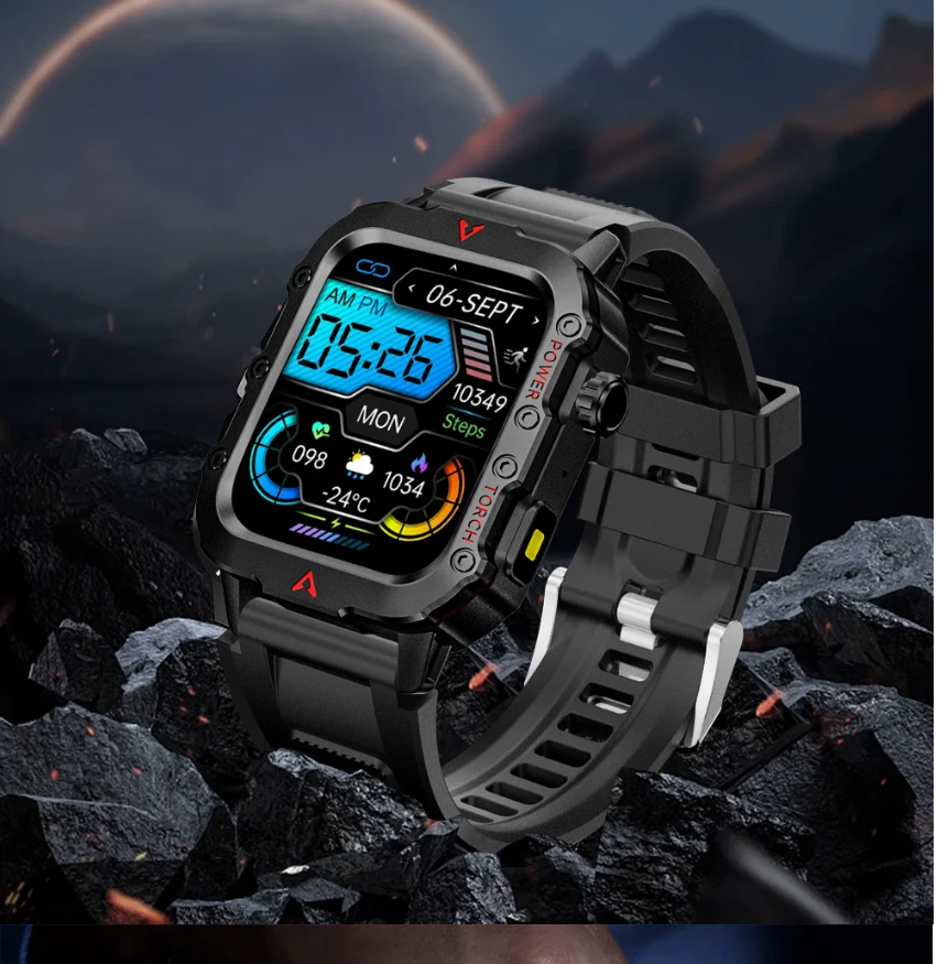 🔥 SUPER DEALS - Smartwatch Militar 1.73" Bluetooth Chamadas | Testado Porto™ | -85% 🇵🇹