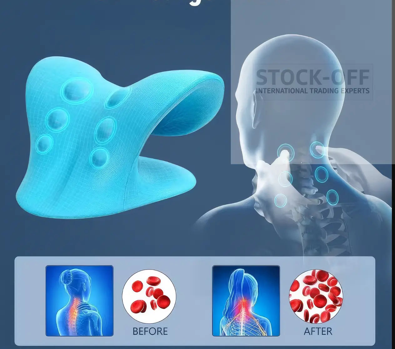 🔥 SUPER DEALS - Dispositivo Tração Espinhal Cervical | Alinhamento + Massagem 🇵🇹 Stock