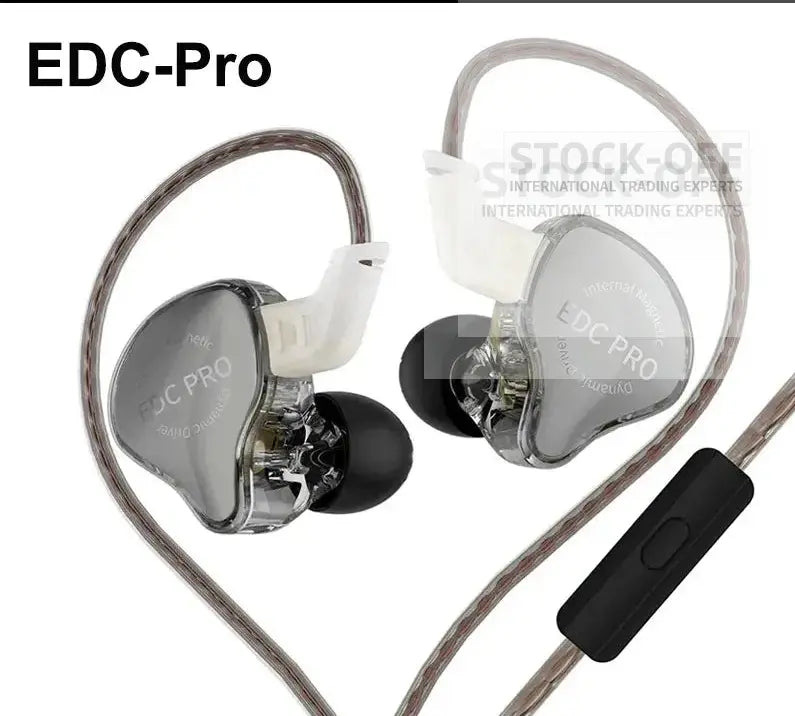 🔥 SUPER DEALS - Auriculares In-Ear KZ EDC Pro HiFi (Com Fio) | 2 Drivers Dinâmicos | Graves Potentes | Isolamento Sonoro + ANC | Microfone | 3.5mm | Testado Porto™ | -70% 🇵🇹 Stock