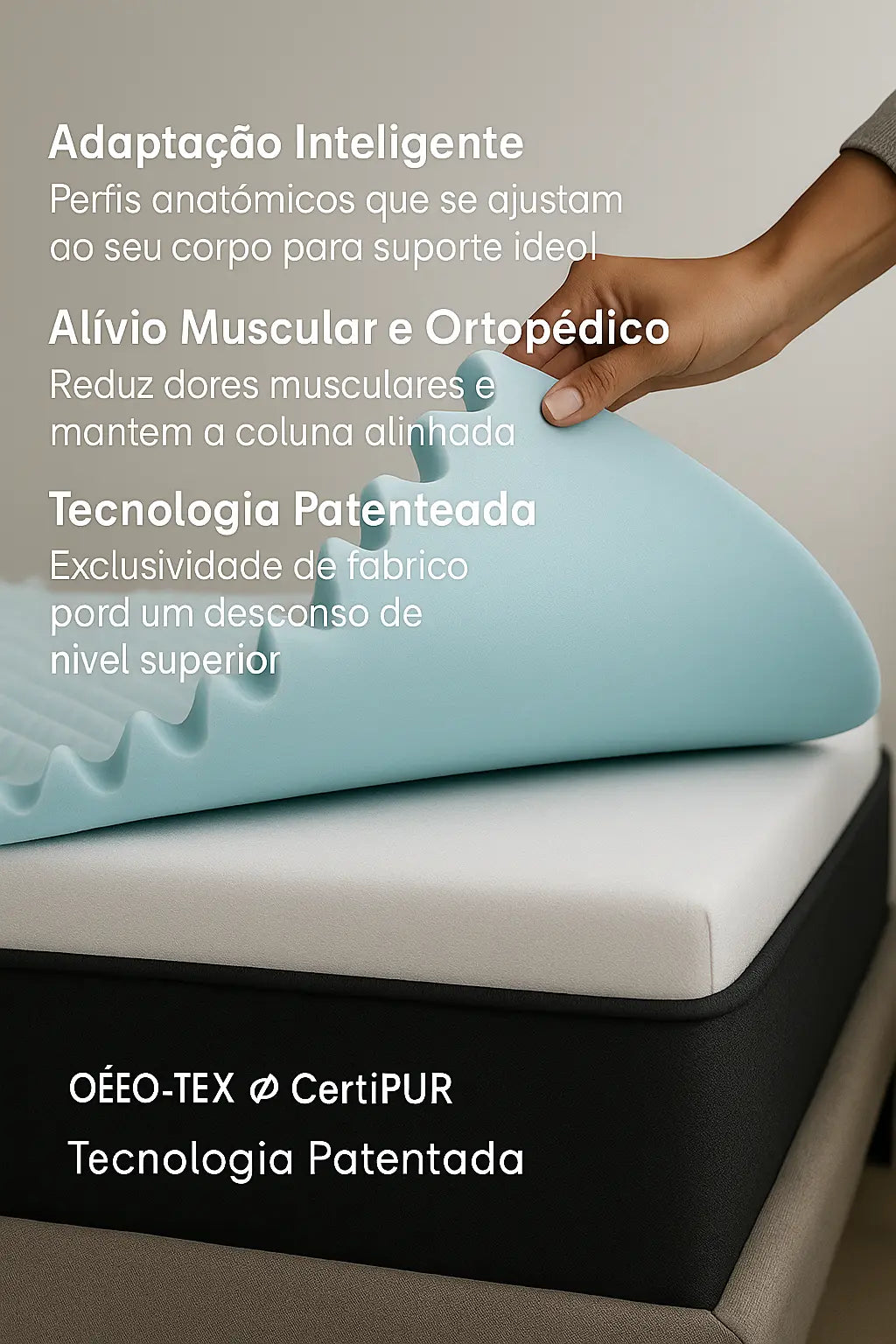 Topper Sleep Tech Pro – O Futuro do Sono Está Aqui! 💤✨ Colchões Stock Off
