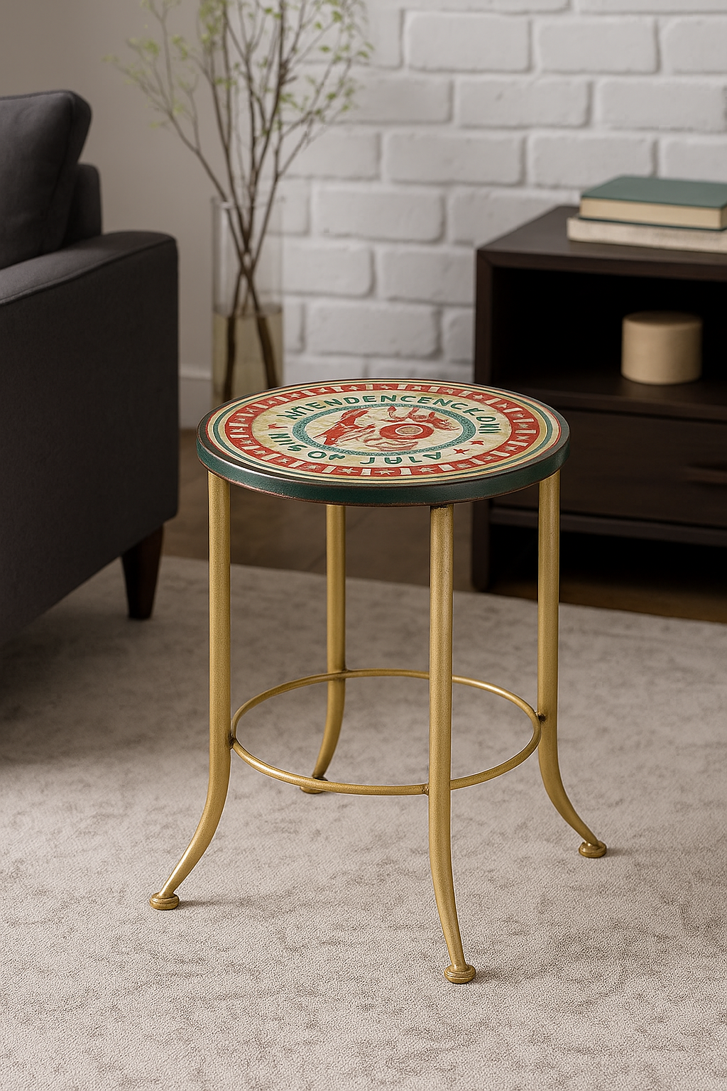 Banco/Mesa auxiliar vintage - Día de la Independencia