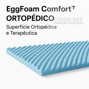 EggFoam Comfort™ ReliefPad – Camada Ortopédica Perfilada para Alívio de Pressão | Espuma HR 35kg/m³ | Fabrico PT 🇵🇹 Colchões Stock Off