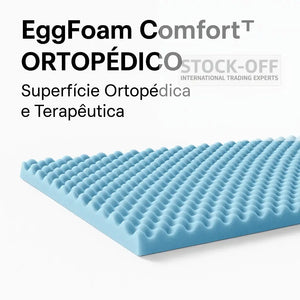 EggFoam Comfort™ ReliefPad – Camada Ortopédica Perfilada para Alívio de Pressão | Espuma HR 35kg/m³ | Fabrico PT 🇵🇹 Colchões Stock Off