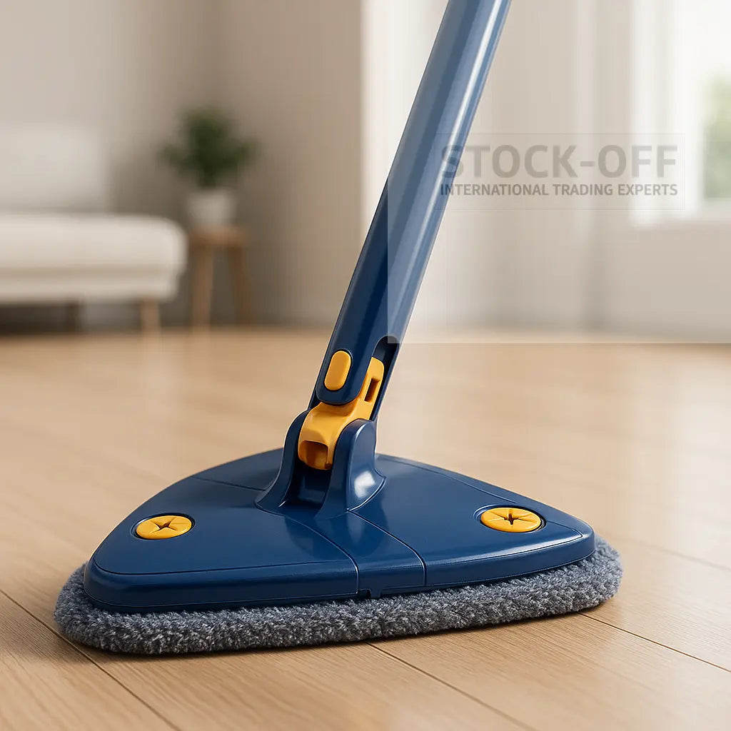 🧼 Mopa Esfregona 360° Triangular Rotativa – Limpeza Eficaz sem Esforço! 🔄✨ Stock OFF