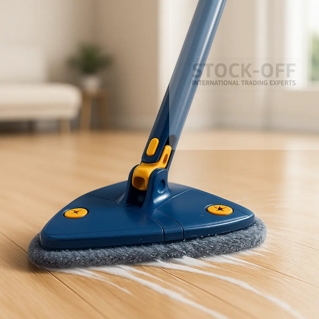 🧼 Mopa Esfregona 360° Triangular Rotativa – Limpeza Eficaz sem Esforço! 🔄✨ Stock OFF
