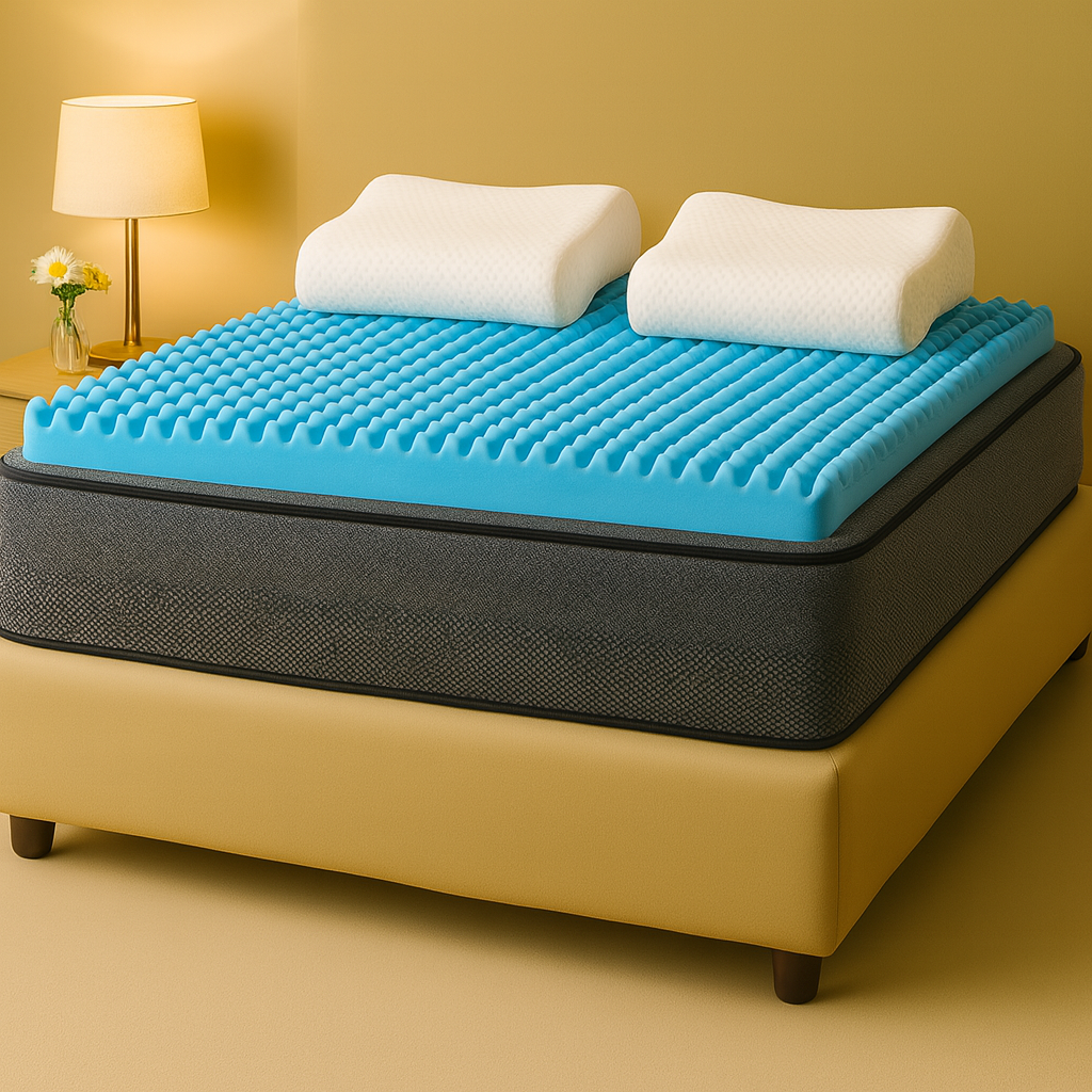 🛏️ PACK STAYPRO™ PREMIUM – Colchão + Topper Perfilado + 2 Almofadas Cervicais