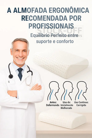 🛏️ Almofada Ortopédica Viscoelástica – Suporte Cervical Premium para Noites Revigorantes! ✨ Colchões Stock Off