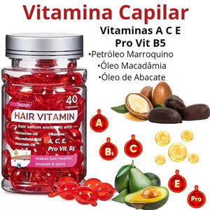 💆♀️ Combo de 40 Cápsulas de Tratamento Capilar – Nutrição, Brilho e Fortalecimento! 🌟 Stock OFF