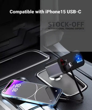 🔥 SUPER DEALS - Carregador Retrátil 2 em 1 para Isqueiro do Carro | Testado Porto™ | -70% 🇵🇹 Stock OFF