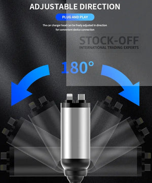 🔥 SUPER DEALS - Carregador Retrátil 2 em 1 para Isqueiro do Carro | Testado Porto™ | -70% 🇵🇹 Stock OFF