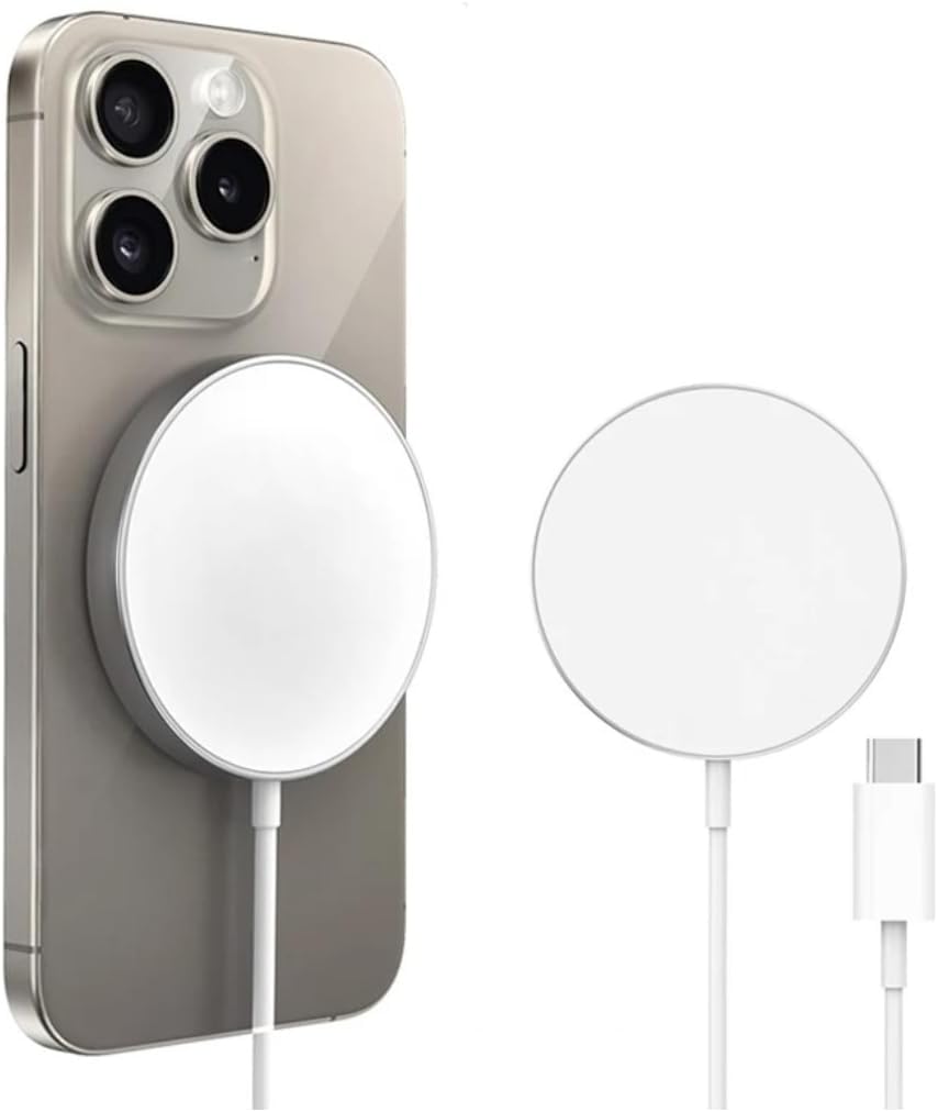 Carregador Magnético Sem Fios com Carregamento por Indução – Compatível com iPhone ⚡📱
