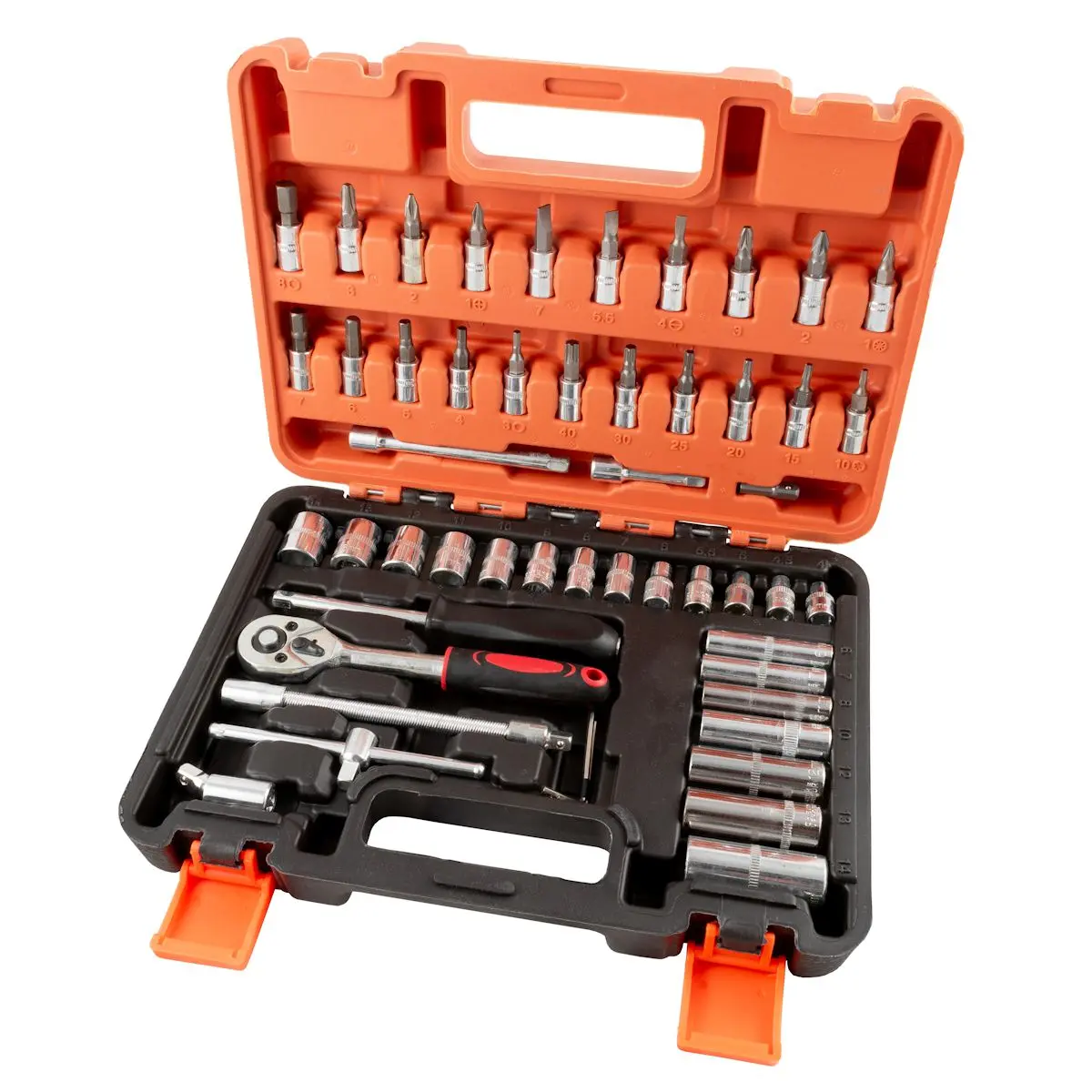 Conjunto Soquetes 1/4" Catraca 53 Peças