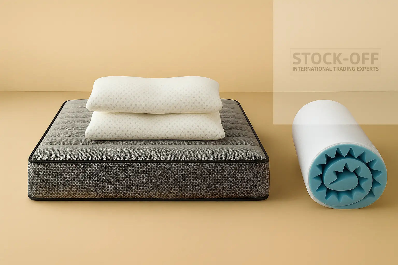🛏️ PACK STAYPRO™ PREMIUM – Colchão + Topper Perfilado + 2 Almofadas Cervicais Colchões Stock Off