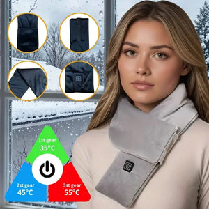 🔥 SUPER DEAL | Cachecol Aquecido Elétrico – Aquecimento Rápido USB para Inverno Confortável Stock