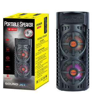 🔊 Coluna Portátil Sound Jet – Som Potente, Versatilidade e Iluminação LED RGB Protech