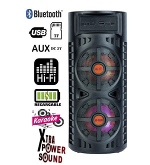 🔊 Coluna Portátil Sound Jet – Som Potente, Versatilidade e Iluminação LED RGB Protech