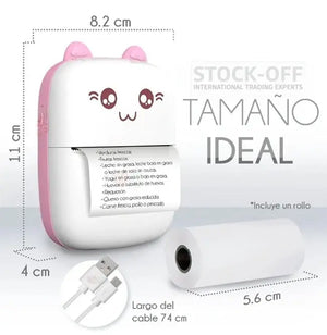 PrintyGo Mini – Impressora Térmica Portátil Bluetooth Protech