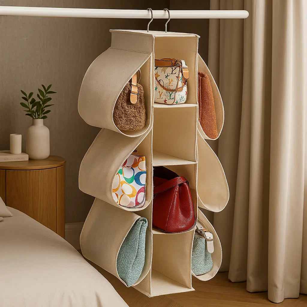 👜 Organizador de Carteiras e Bolsas p/ Armário – Praticidade e Elegância na Organização Stock OFF - Melhor Site de Compras Online - Novidades todas as Semanas