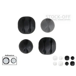 🔌 Organizador de Cabos em Silicone (Pack de 4) – Mesa Sempre Organizada Protech