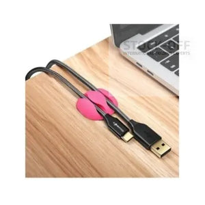 🔌 Organizador de Cabos em Silicone (Pack de 4) – Mesa Sempre Organizada Protech