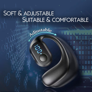 Fones de Ouvido Sem Fio para Negcios Chamada HD Sem Atraso Bateria de Longa Durao Design Porttil com Controle de Volume Cabo de Carregamento Includo