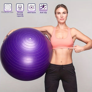 Bola de Yoga Lisa e Resistente a Exploses Bola de Equilbrio Inflvel em PVC para Desporto Bola de Fitness para Pilates Adequada para Adultos