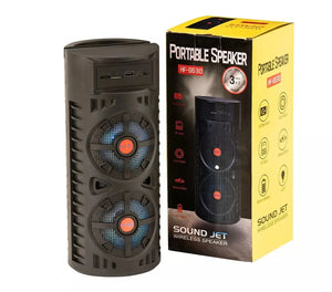 🔊 Coluna Portátil Sound Jet – Som Potente, Versatilidade e Iluminação LED RGB Protech