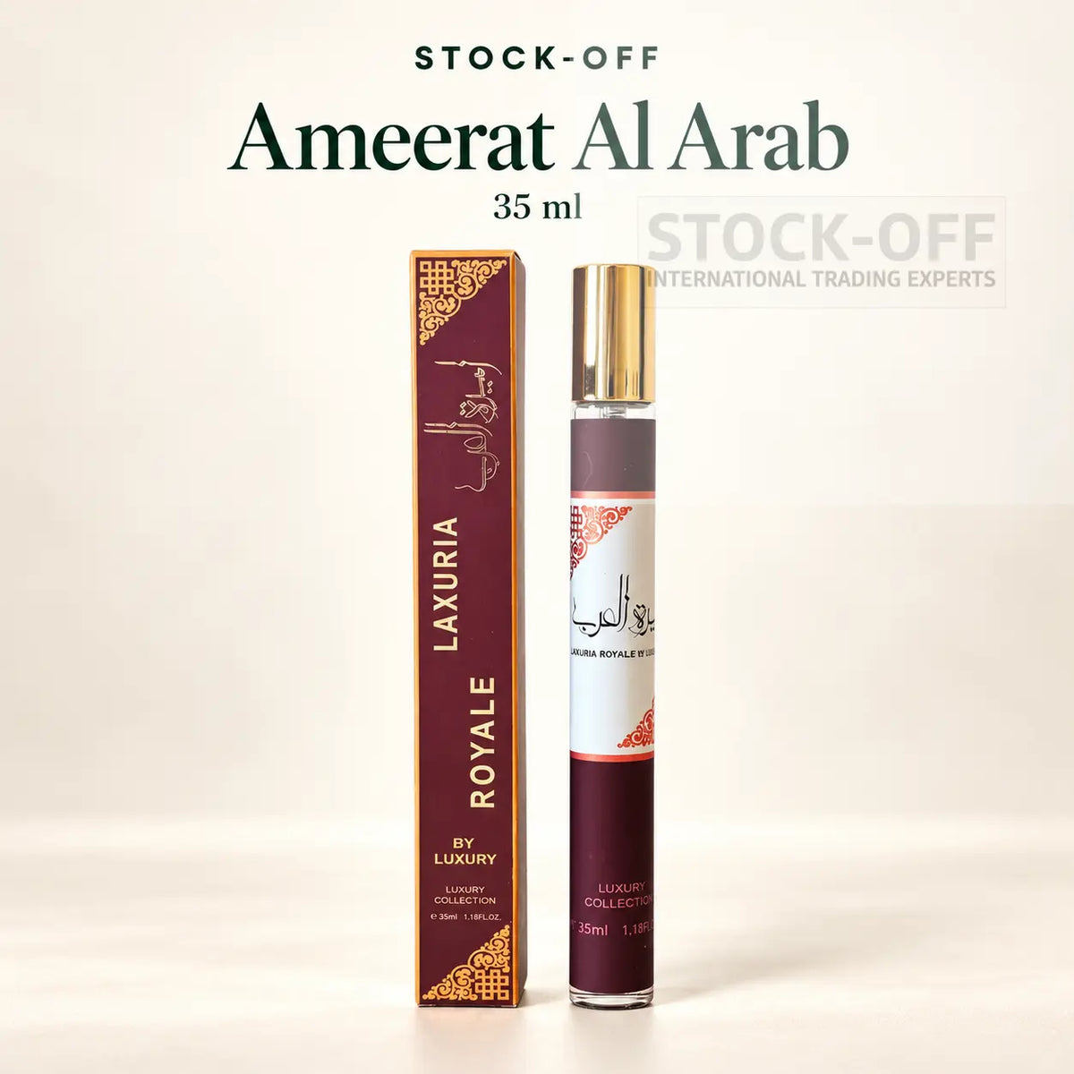 Ameerat Al Arab 35 ml — frasco de viagem e caixa, Stock-Off