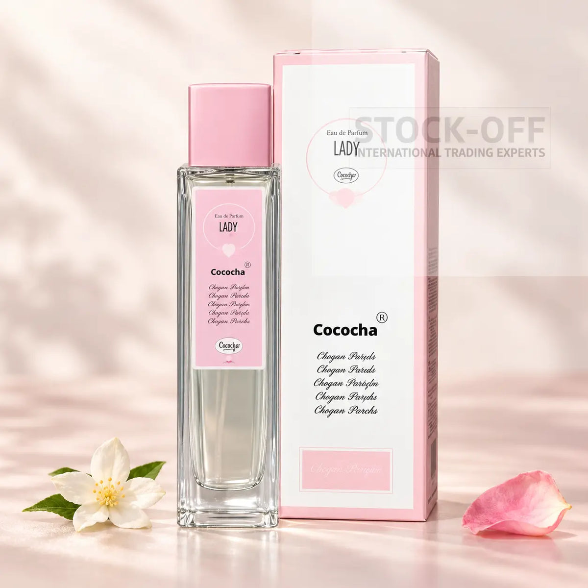 Perfume genérico Nº 52 Cococha, frasco e embalagem de 100 ml, apresentação floral