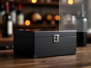 Caixa de Madeira Lacada para 2 Garrafas com Acessórios Premium para Vinho Stock