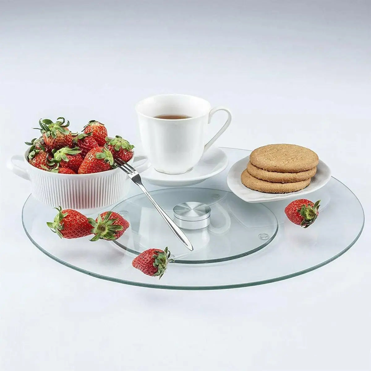 Prato de Vidro Giratório 35 cm – Sofisticação e Praticidade Para a Sua Mesa! ✨ Stock OFF
